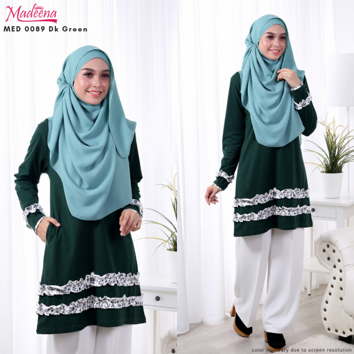 Baju Muslimah MED0089 Dark Green